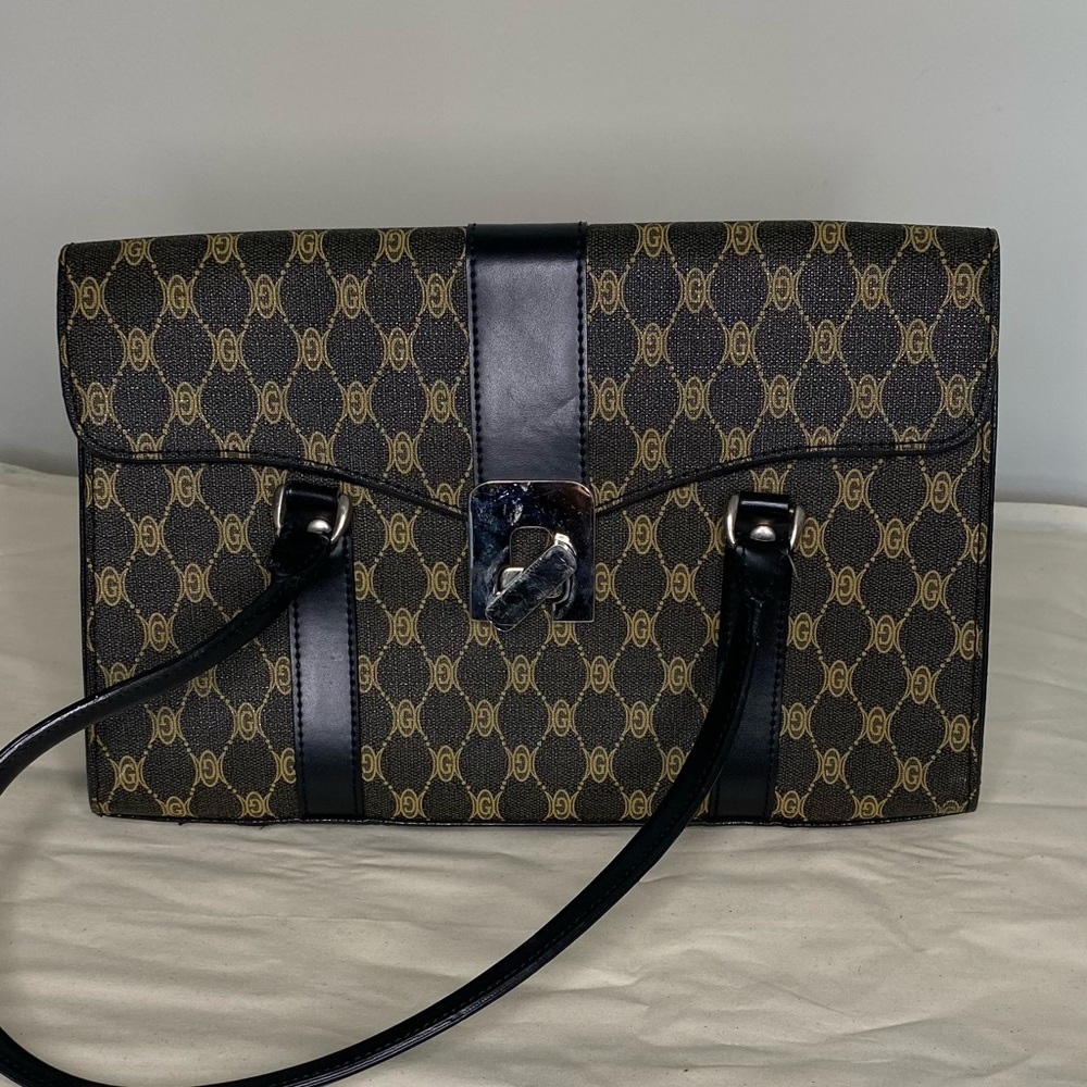 Brown and Black Patterned Tote Bag